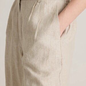 NWOT: 100% European Linen Pleated Trouser